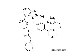 Molecular Structure of 1185255-99-5 (2-Desethoxy-2-hydroxy-1H-1-Ethyl Candesartan Cilexetil)